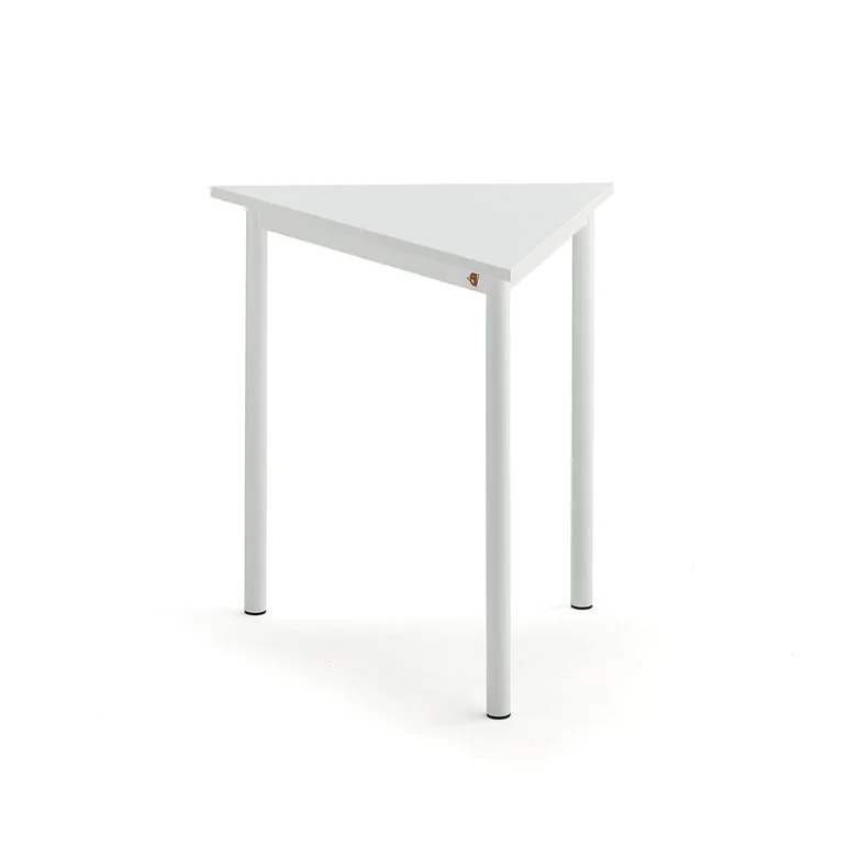 Bord BORÅS TRIANGEL, 800x700x720 mm, hvid laminat, hvid