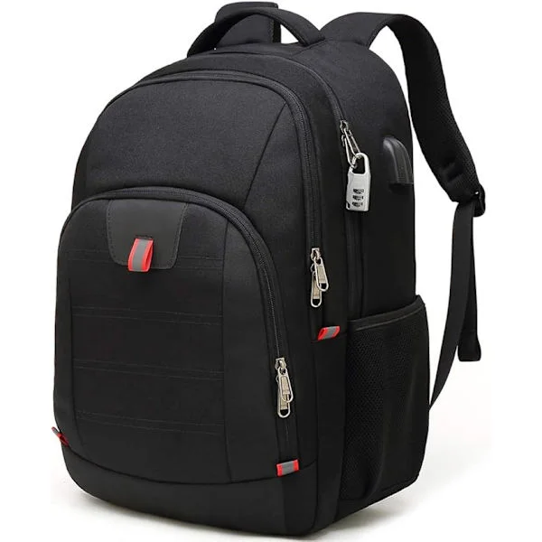 Laptop Ryggsekk Herre Ryggsekk 15.6 17 Tommers Laptop Ryggsekk med Spor Business Ryggsekk Daglig Arbeid Reise Skole