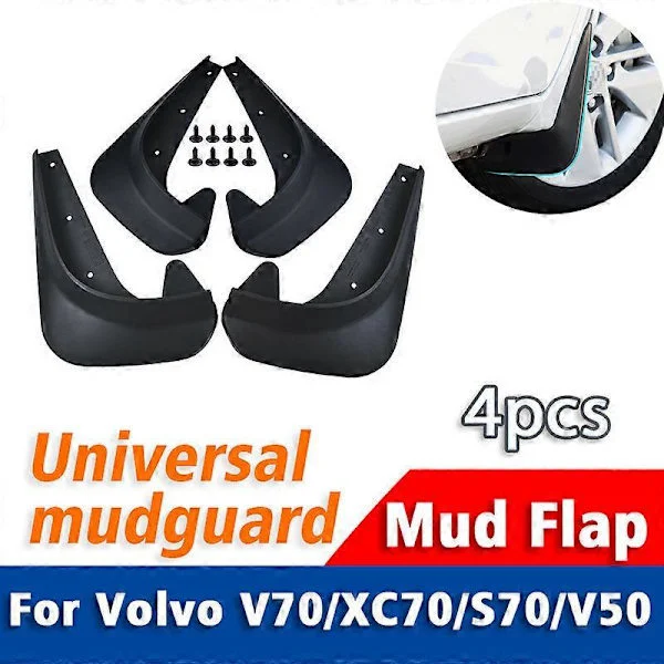 Utmerkede Fremre Bakre 4 stk FOR Volvo V70 XC70 S70 V50 Universale Skvettlapper Skjerm Mud Flaps Protector Skvettlapper Biltilbehør Skvettlapper