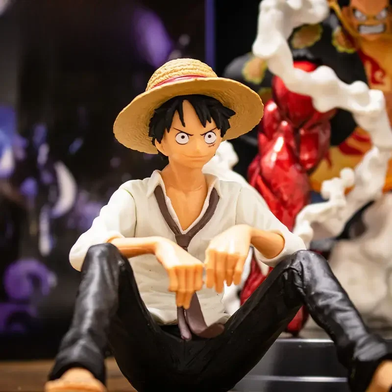 AliExpress - One Piece PVC Anime Figure, Luffy, Position assise, Action Figure, Modèle Collection Statue, Figurine Butter Toy, Cadeau d'anniversaire, 
