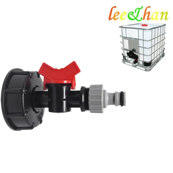 1000 liters IBC water tank with S60x6 adapter valve