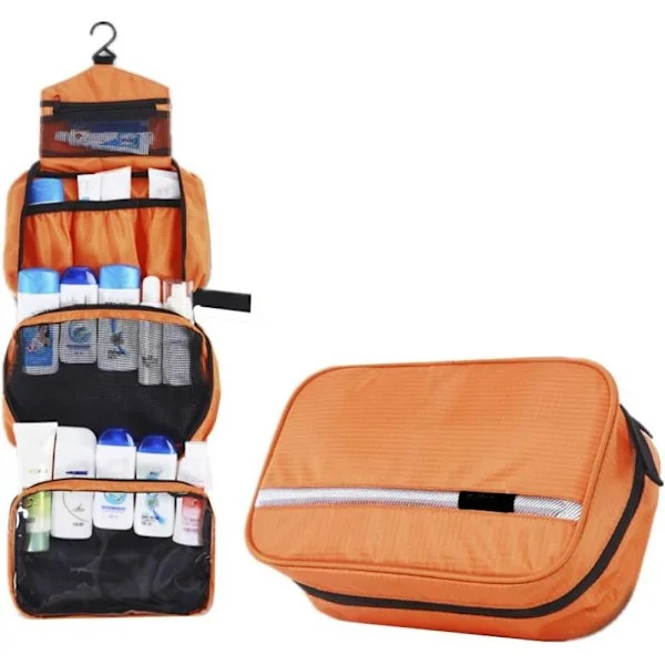 【DT】Kosmetik rejsetaske (orange), toilettaske til mænd, rejsetaske, toilettaske til kvinder, rejsetaske til kvinder