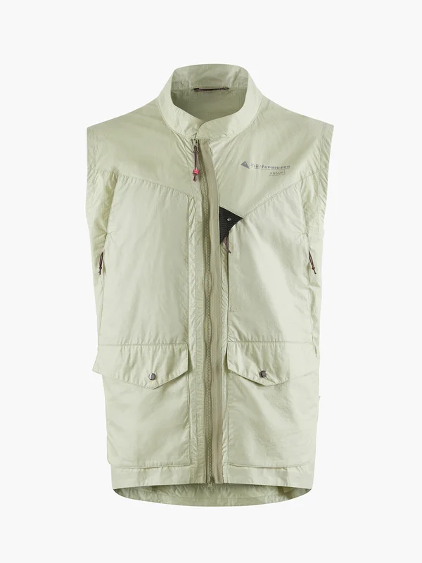 Klättermusen Ansur Vindvest Herre - Swamp Green-Silver Green - L
