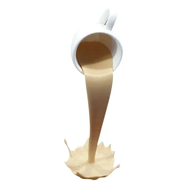 Nyhet Flytande Kaffekopp Skulptur Harts Kaffekopp Flytande Spillande Kaffekopp Skulptur för Hem Skrivbordsdekorationer
