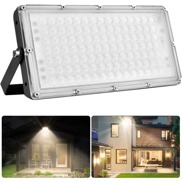 400W LED-projektori, vedenkestävä projektori turvallisuusvalo, superkirkas työvalo seinävalaisin pihalle, puutarhaan, autotalliin, kylmät ja lämpimät 