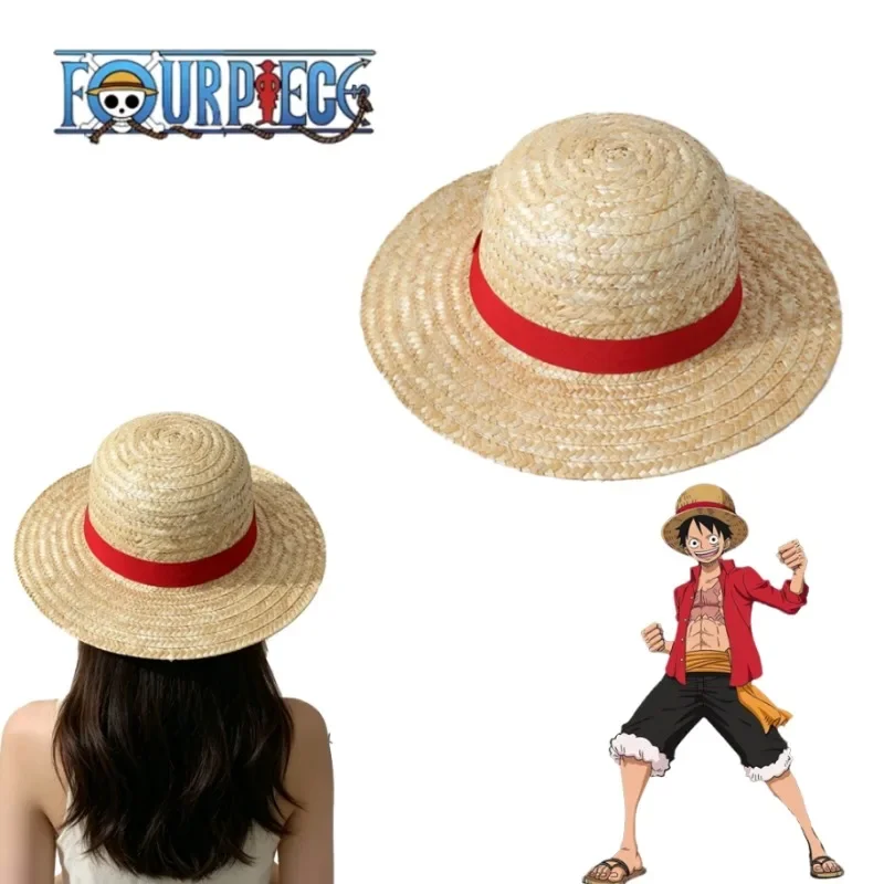 AliExpress - Chapeau de paille Luffy One Piece, accessoires de cosplay de dessin animé, chapeau pare-soleil parent-enfant, chapeau Luffy pour femmes 