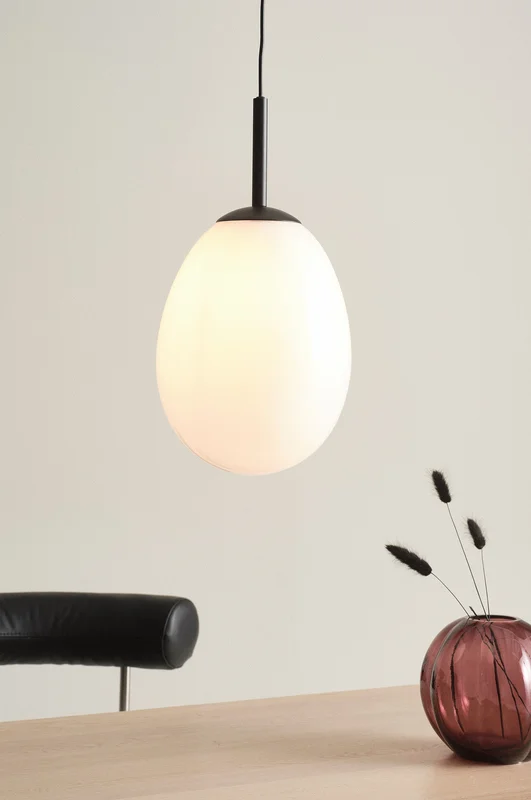 ROCHELLE hanglamp Zwart/opaal glas - Koop Plafondlampen bij Jotex