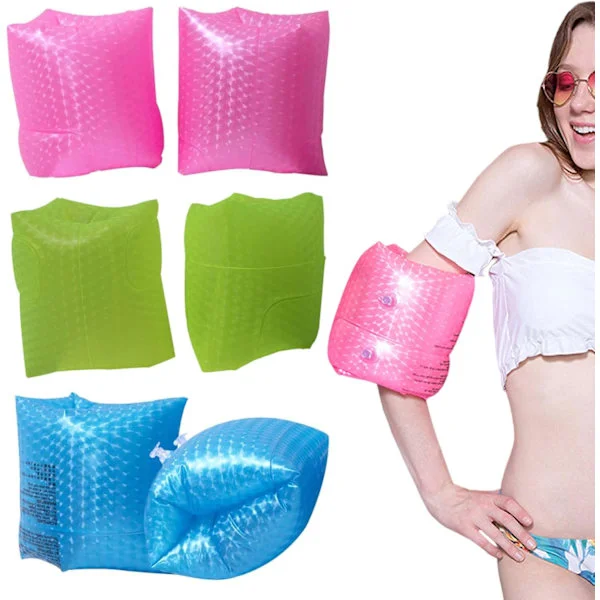Inflatable Swim Armbands Floating Armbands Swim Training Aids for Kids Adults 3 Pairs