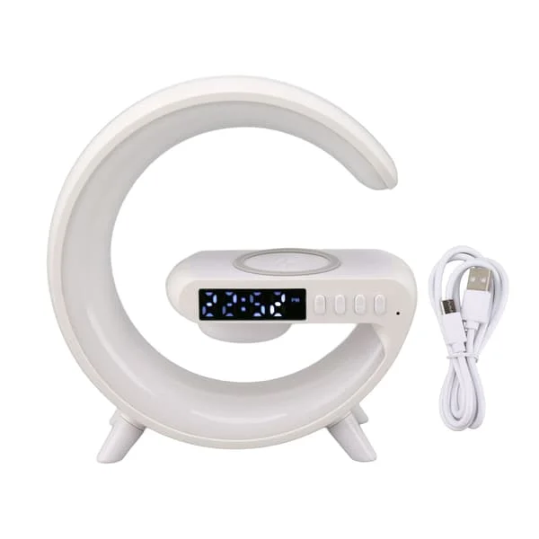 Bluetooth Högtalare Nattlampa Trådlös Laddning Smart Sunrise Wake Up Ambient Sovrumslampa