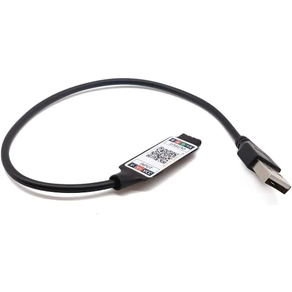 (1m)5V RGB LED USB-kontroller, Bluetooth-kompatibel, for 5V 5050 2835 RGB lysstripe for TV, PC, DI