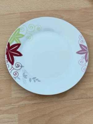 Set med 6 fina tallrikar med blommigt mönster