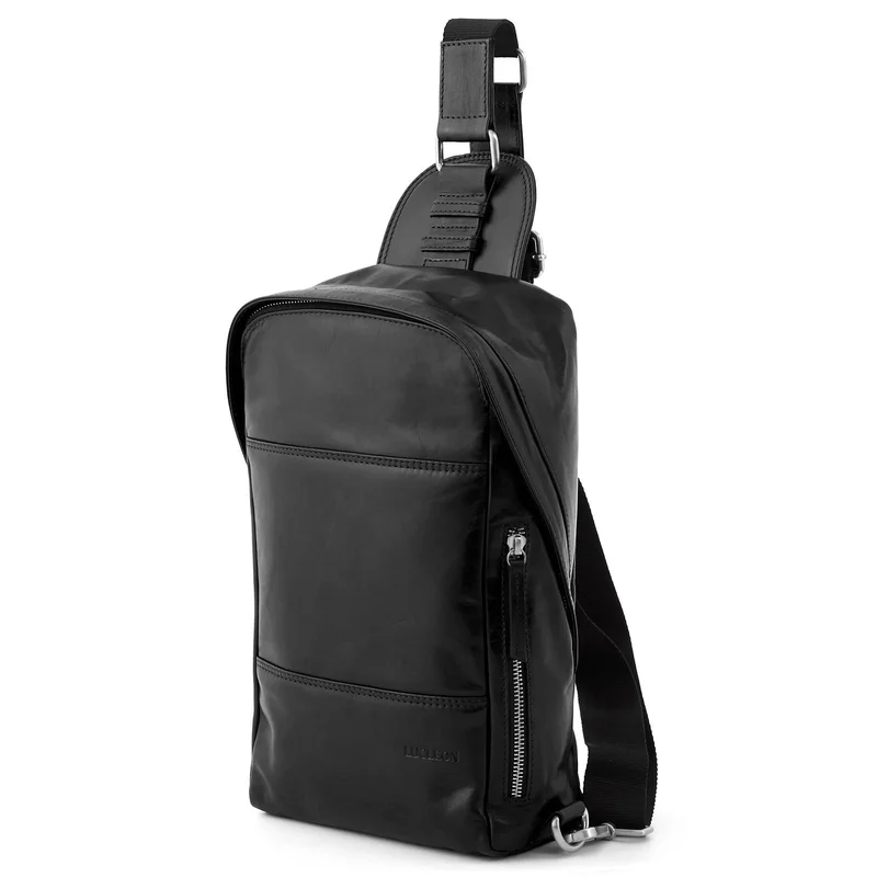 Mochila cruzada negra Jasper para hombres - Bolsos de cuero