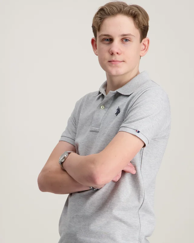 U.S. Polo Assn. DHM Pique Polo Grå Poloshirts Dreng - Kids Brand Store