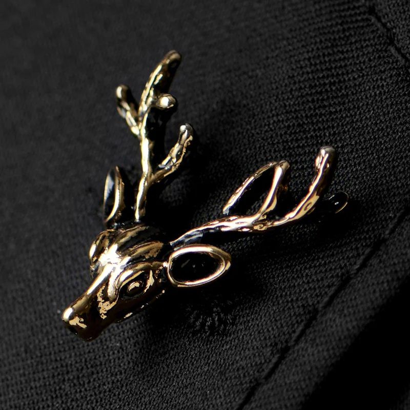 Vintage Reindeer Lapel Pin for Men - Animal Lapel Pins