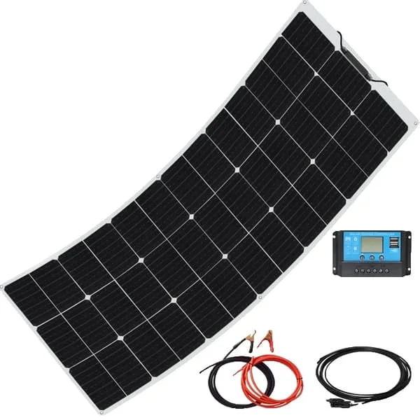 Fleksibelt solcellepanel, 150W, 18v opladning