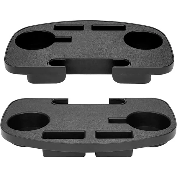 Zero Gravity Chair Cup Holder för Zero Gravity Chair, Clip On Chair Table med Mobil Enhet Slot och Snackbricka/ 2 Pack Svart