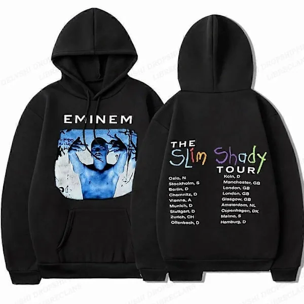 Hip Hop Eminem Hettegenser Menn Kvinner Mote Hettegensere Barne Hettegensere Dame Sweatshirts Gutt Jakker Slim Shady Sweatere Rapper Klær Punk