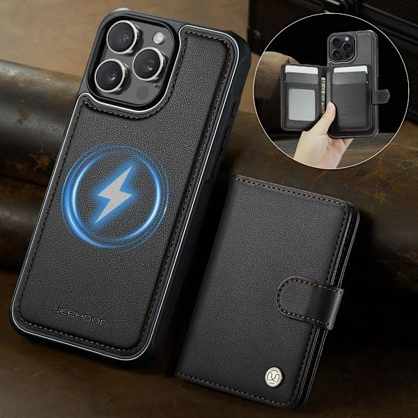(För Samsung A55) Magnetiskt PU-lädertelefonfodral med avtagbar plånbok och kickstand, RFID-skydd, 6 kortplatser
