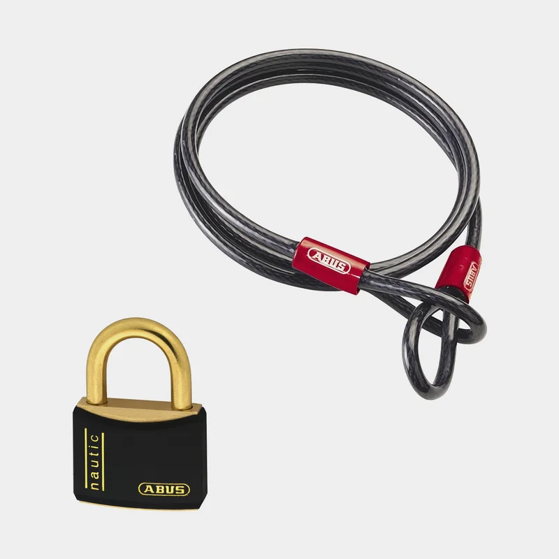 Låspaket med låsvajer ABUS Cobra (1000 cm x Ø10 mm) & hänglås ABUS T84MB/40 (40 mm x Ø6.5 mm)