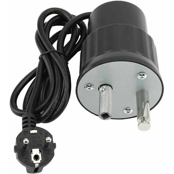 1 stk. Grill Rotisserie Motor, Elektrisk Campingmotor, Aluminiumsett, Grill Rotisserie, Nominell belastning 0-24 kg