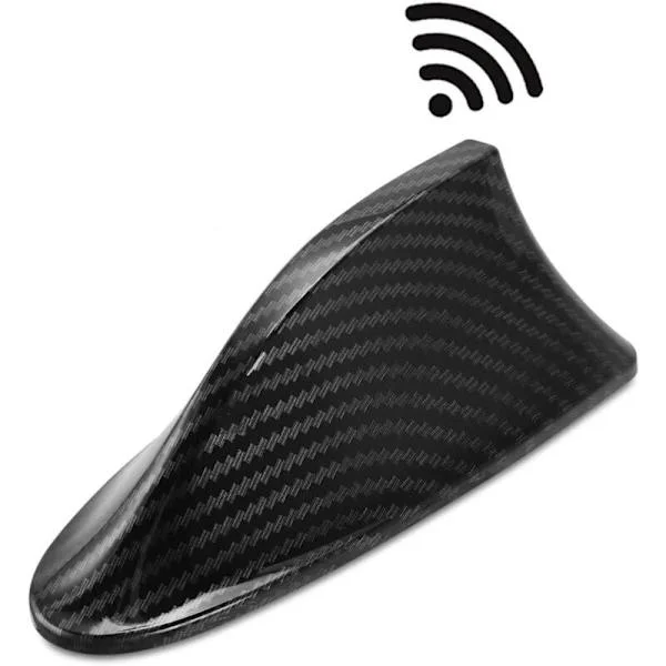 Heart Horse Universal Kolfiber Hajfena Takradio FM/AM Dekorativ Antenn Signal Perfekt Del För Bil SUV Lastbil Skåpbil med A