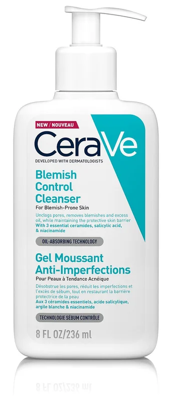 Spar 20% • Køb 2, CeraVe Blemish Control Cleanser 236 ml, Mænd, Skincare, Dermatologisk Skincare Til Mænd