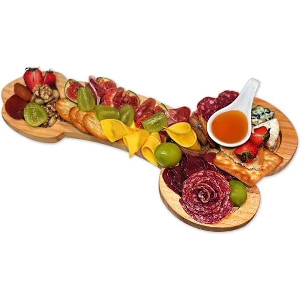Roliga charkbrickor, nyhet stor charkostbricka, aperitifbricka perfekt för förvaring av ost, snacks, korv och frukt