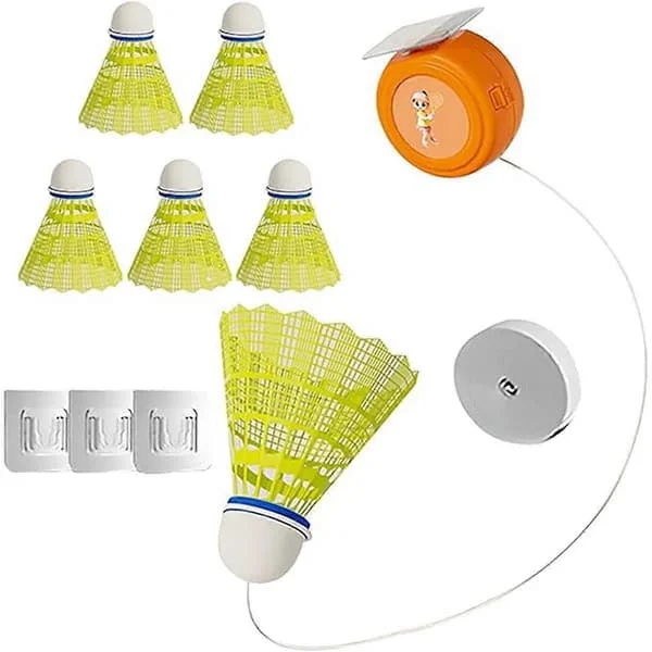 Badmintontreningsverktøy, Badminton Rebound Trainer Elastisk Badminton Trainer Sett Bærbar Badminton