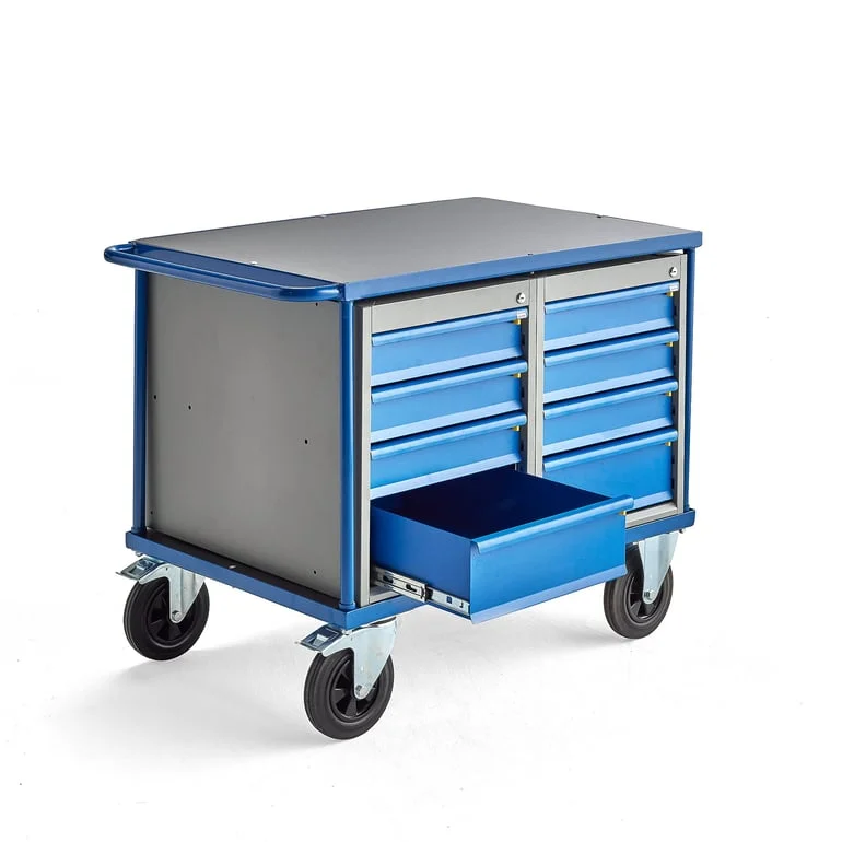 Værkstedsvogn MOBILE, 2 skuffemoduler, 875x1000x700 mm