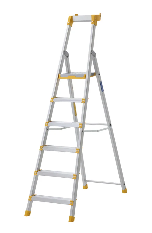 W.steps 55P Trappestige med certificeret aluminium 6 trin, 2110 mm, Stiger & stilladser