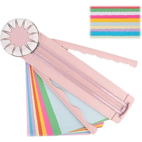 Paper Edge Cutter, 12-in-1 Rotary Paper Trimmer, Paper Cutter for Crafts, Multifunctional Cutting Machine Paper with Wavy Lines for Crafts