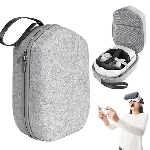 Quest 2 VR-headset Hårt skyddsfodral, kompatibelt med Meta/Oculus Quest 2 Basic & Elite, Stöttålig Anti-Repor Resväska