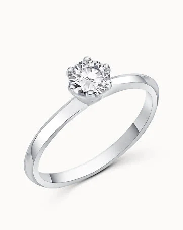 Bague solitaire Sara 950 platine - Bagues de fiançailles et diamants Alliances de Vanbrun