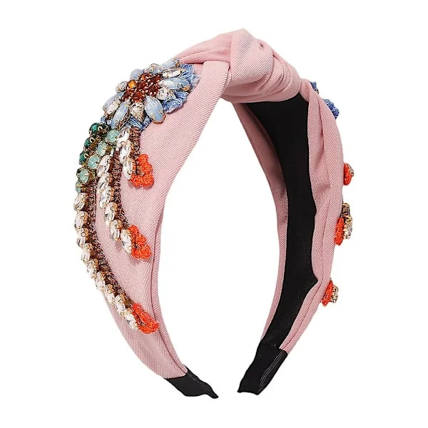 Pääpanta Solmu Vintage Timantti Hiuspanta Pinkki
