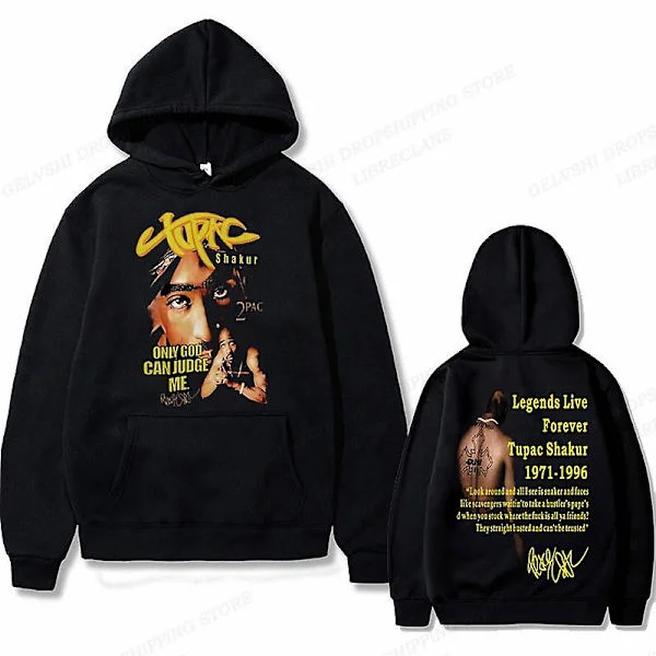 【YD】Tupac 2pac Hettegenser Herre Dame Mote Hettegensere Barn Hip Hop Hettegensere Kvinner Treningsklær Gutter Jakker Rapper Treningsklær Shakur 