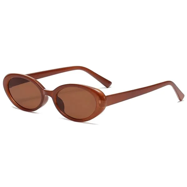 Små Stel Vintage Solbriller Mand Mærke Designer Solbriller Herre Mode Shades Ovalt Spejl Sort Retro Oculos De Sol