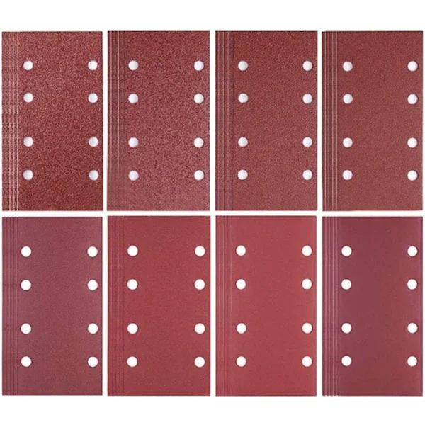 80 sandpapper för slipmaskin, 93 x 185 mm sandpapper, mussandpapper för Bosch multislip, korn 40/60/80/120/180