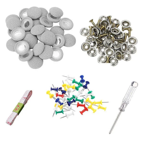 60st DIY Takbeklädnad Reparationssats Fixera Hängande Innertak Nål Grå