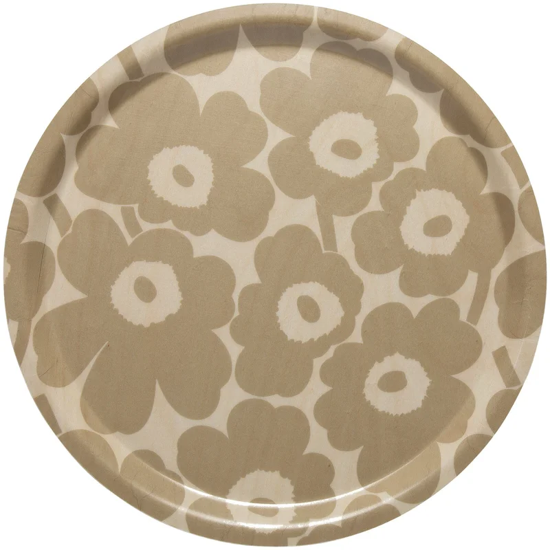 Marimekko Mini Unikko -tarjotin, 31 cm, vaaleanruskea/beige