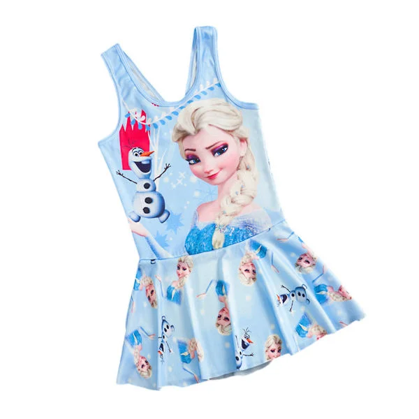 Lasten uimapuku, yksiosainen mekko, vauvan tyttöjen prinsessamekko, vauvan uimapuku, tyttöjen kuuma lähde uimapuku, syntymäpäivälahja, sininen