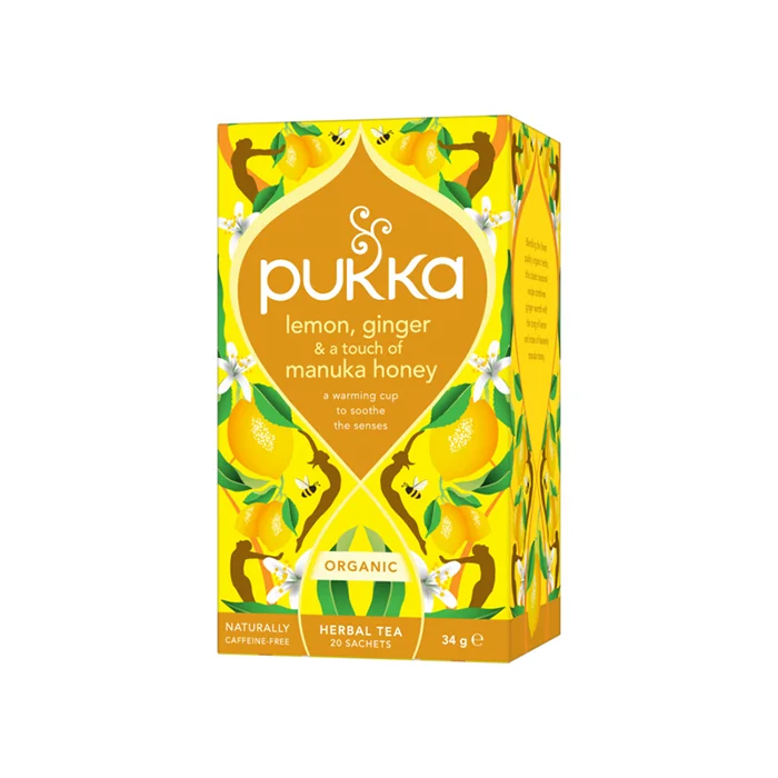 Pukka Urte-te Sitron Ingefær & en touch av Manukahonning ØKO 20 stk