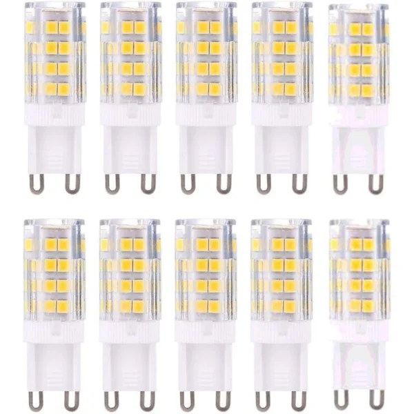 G9 LED Bulbs, Warm White 3000K 5W G9 LED Lamp Equivalent to 40W Halogen Bulbs 420 Lumens Non-Dimmable, 10-Pack [Energy Class F]