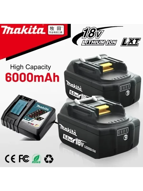 AliExpress - 100 % Original Makita 9Ah6Ah/5Ah für Makita 18V Werkzeug-Akku-Ersatz Lithium-Akku+Ladegerät+Elektrobohrer