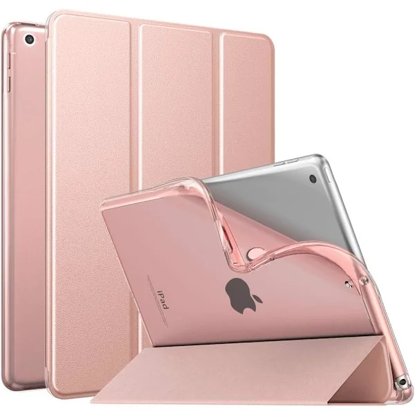 MoKo Skal Kompatibelt med Nya iPad 8:e Generationen 10.2" 2020 / iPad 7:e Gen 2019, iPad 10.2 Skalställ, TPU Genomskinlig Matt Baksida Fodral