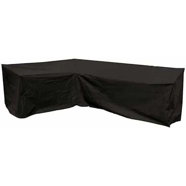 L-formad vattentät hörnsoffa överdrag för trädgårdsmöbler vardagsrum Anti-UV vind regn damm hörnsoffa överdrag (215x215x87cm svart) 1 st )
