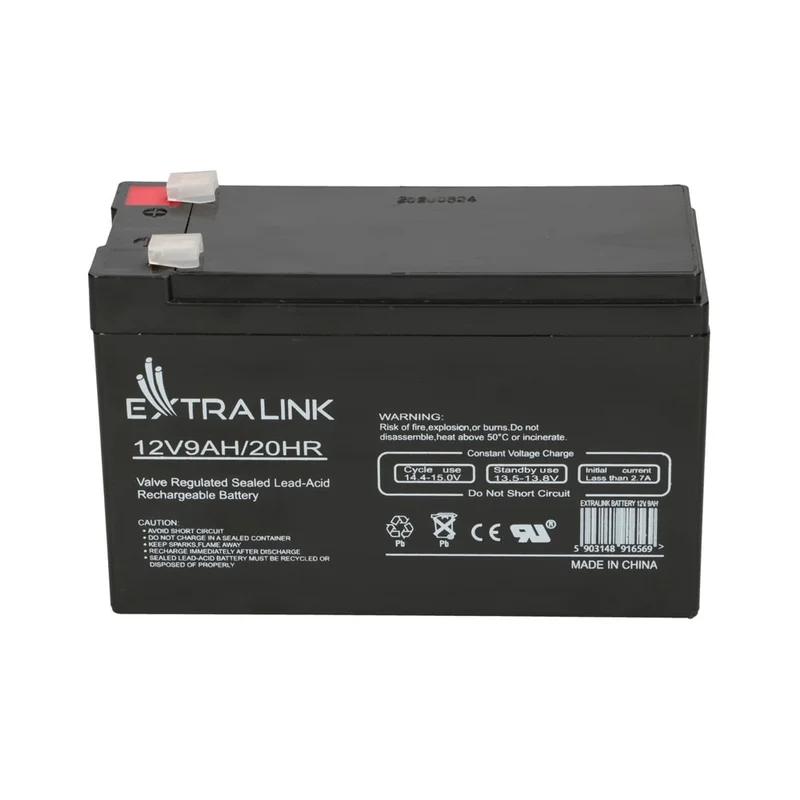 Extralink AGM-akku 12V 9Ah - lyijyakku / varavirtakku / VRLA-akku