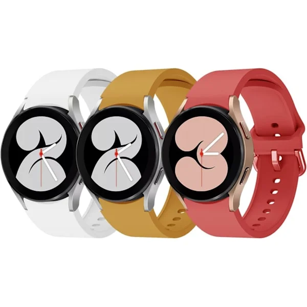 Kompatibel med Galaxy Watch 4 5 Series Armbånd, Mykt Silikonbånd Sportsbånd for Samsung Galaxy Watch 4 /Galaxy Watch 4 Classic /Galaxy Watch 5