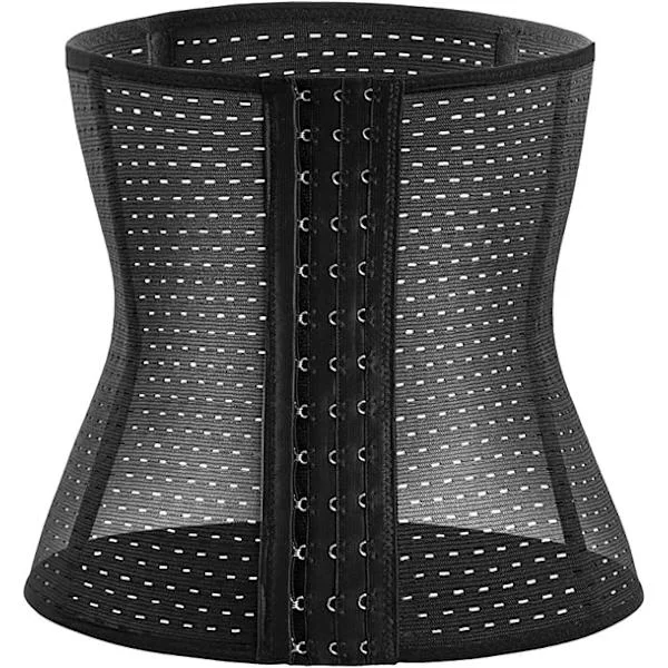 Breathable Waist Trainer Corset - Women's Slimming Workout (Black)