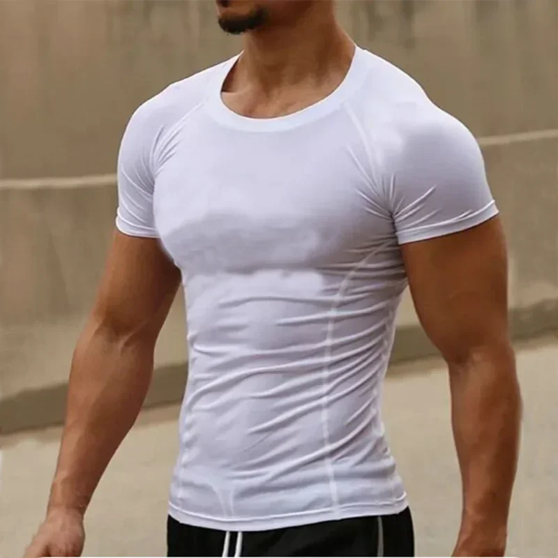 AliExpress - Männer Lauf Kompression T-shirt Kurzarm Sport Tees Gym Fitness Sweatshirt Männlichen Jogging Trainingsanzug Homme Athletisch Shirt Tops