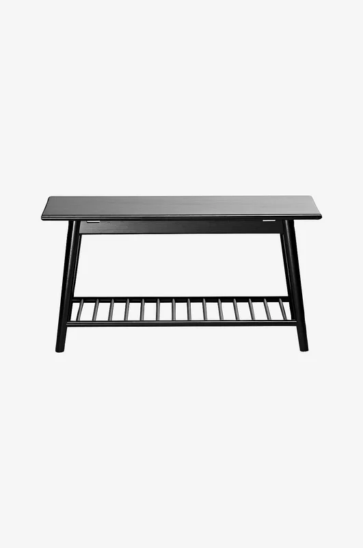 Cinas - Hallbänk Noble med skohylla 90x35cm - Svart - Bänkar - Från Homeroom